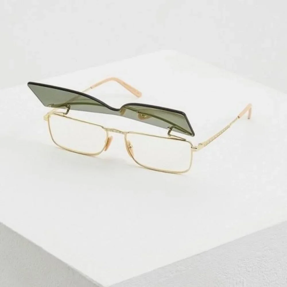 💯 Original GUCCI FLIPPING Rectangular Sunglasses / EYEGLASSES GG0363S 001